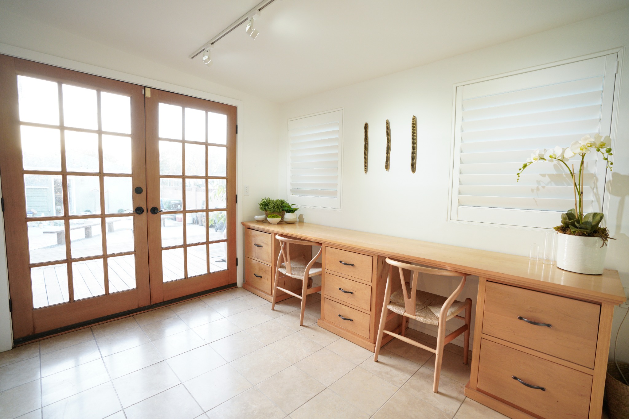 Furnished bedroom with natural light at Amani Residence, North Hollywood